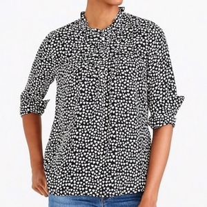 J CREW MERCANTILE Heart Throb Printed Blouse